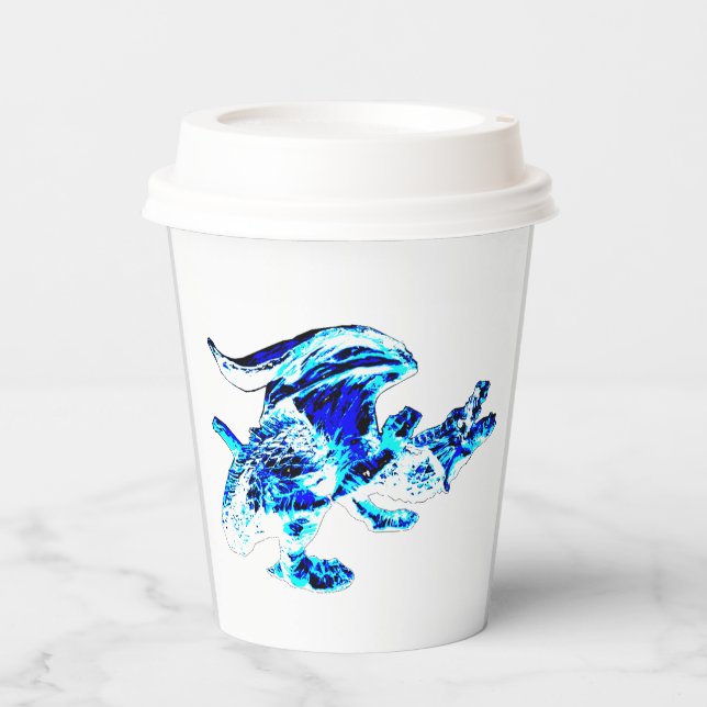 Blue Frost Dragon Pappbecher (Vorderseite)