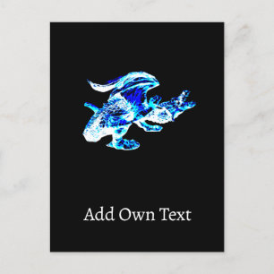 Blue Frost Dragon Postkarte