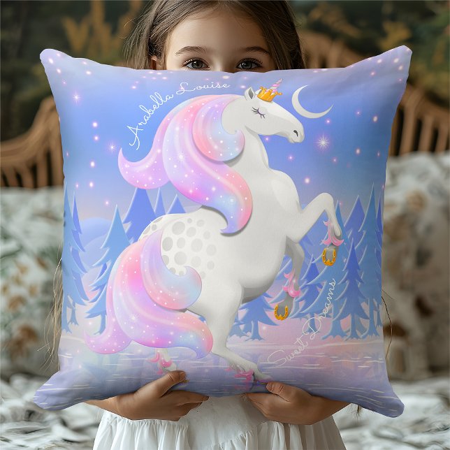 Blue Frozen Lake Unicorage Fantasy Winter Baby Kissen (Von Creator hochgeladen)