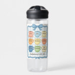 Blue Fruit of the Spirit Pot Holders Trinkflasche<br><div class="desc">Beautiful blue gingham pattern with coffee cups labeled with the Fruit of the Spirit. This water bottle would make the perfect gift for hostess,  friend,  family,  Bride to Be or new homeowner. Any Christian woman would be delighted to receive this as a gift.</div>