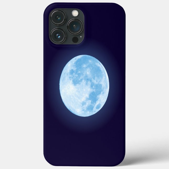 Blue Full Moon Phone Case (Rückseite)