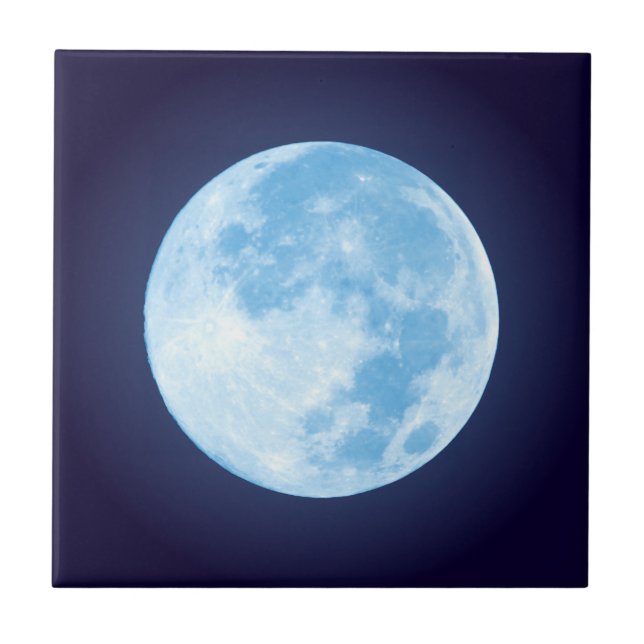 Blue Full Moon Tile Fliese (Vorderseite)