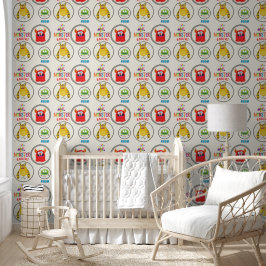 Blue FUN Monster Kids' Rooms Child Name Tapete