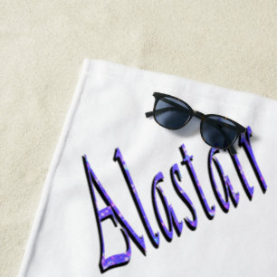 Blue Funkelnd Alastair Name, Strandtuch