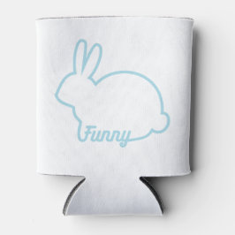 Blue Funny Bunny Can Cooler Geschenk für Ostern Dosenkühler