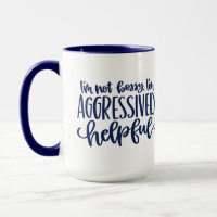 Blue Funny Not Bossy
