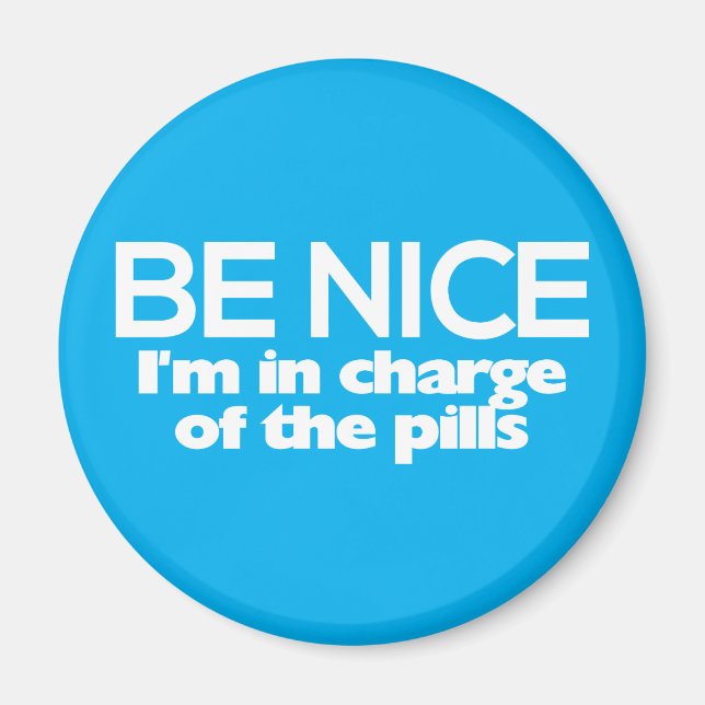 Blue Funny Nurse Magnet (Vorne)