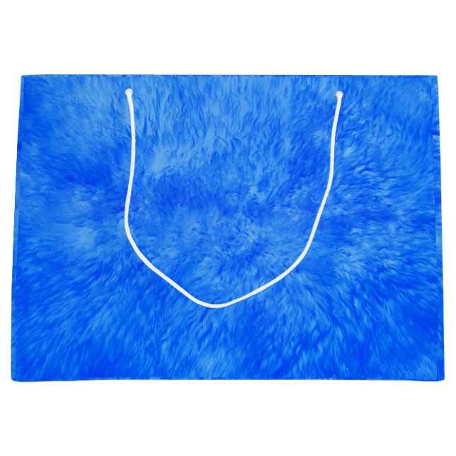 Blue Fur Frenzy Grand Sac Cadeau (Devant)