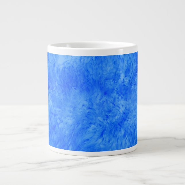 Blue Fur Frenzy Riesenkaffee Tasse (Vorderseite)