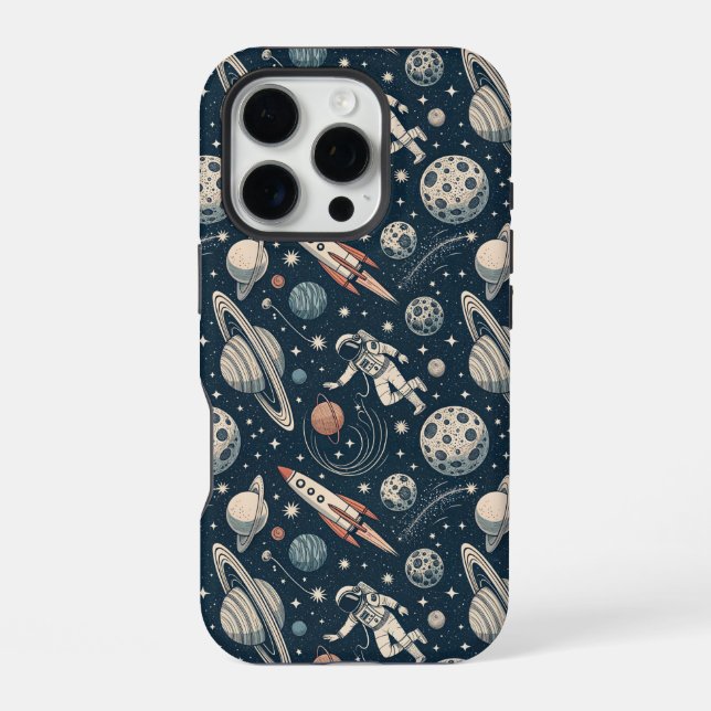 Blue Galaxy Adventure iPhone 16 Pro Hülle (Rückseite)