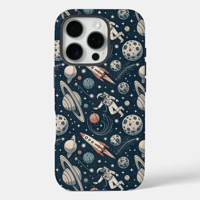 Blue Galaxy Adventure iPhone 16 Pro Hülle (Rückseite)