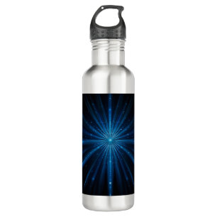 Blue Galaxy Continuum Cosmic Star Birth Blue Black Edelstahlflasche