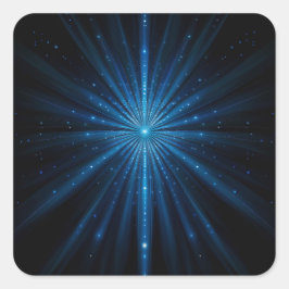 Blue Galaxy Continuum Cosmic Star Birth Blue Black Quadratischer Aufkleber
