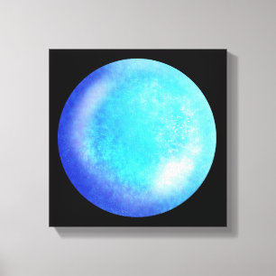 Blue Galaxy Orb - Tranquisit Blue Canvas Print Leinwanddruck