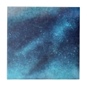 Blue Galaxy Sparkle Abstrakt Fliese