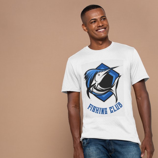 Blue Gaming Mascot Fischen Club T - Shirt (Von Creator hochgeladen)