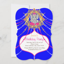 Blue Ganesh Birthday 5" x 7" Einladungskarte- Einladung