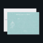 Blue Ganesha Wedding Advice & Wish Cards Hinweiskarte<br><div class="desc">Stilvoll und elegant Blue Ganesha Wedding Advice & Wishings Cards.</div>