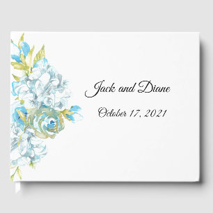 Blue Garden Blume Hochzeit Gästebuch
