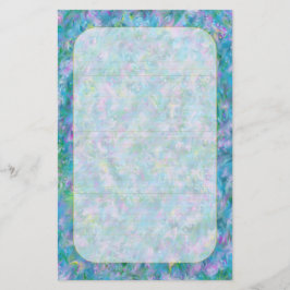 "Blue Garden" Feinseilkunst Briefpapier