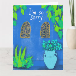 Blue Garden Majorelle Jardin SORRY CONDOLENCES Karte