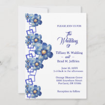 Blue Garden Perennials & Vergessen Me Nots Wedding