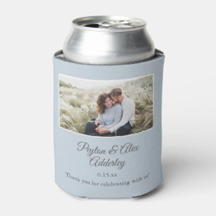 Blue Gastgeschenk Hochzeit Foto Couple Foto, Namen Dosenkühler