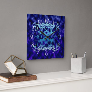 Blue Gate Large Clock Quadratische Wanduhr