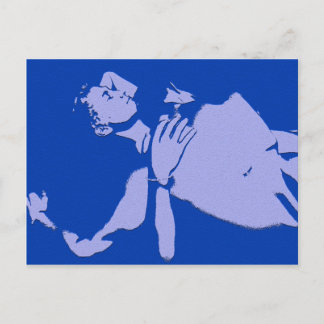 Blue Gay Liebe Postkarte