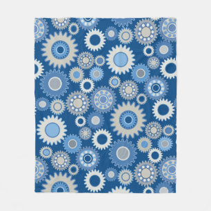 Blue Gears Fleece Blanket