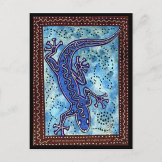 Blue Gecko Postcard Postkarte