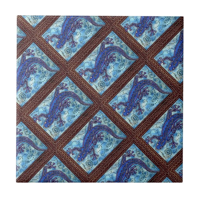 Blue Gecko Tile Fliese (Vorderseite)