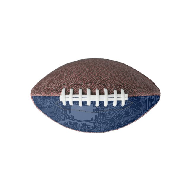 Blue Geek Motherboard Circuit Pattern Football (Vorderseite)