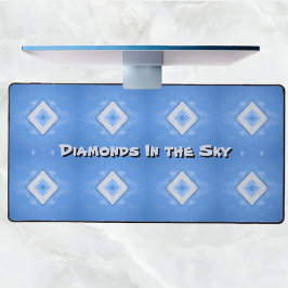 Blue Gefärbte Krawatte Diamonds in Sky Personalisi Schreibtischunterlage