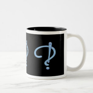 Blue Gel Interrobang Zweifarbige Tasse