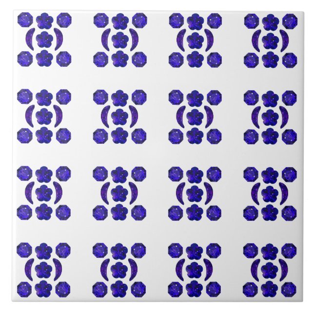 Blue Gem Art Structure Fliese (Vorderseite)
