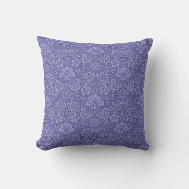 Blue Gem Damask Kissen (Vorderseite)
