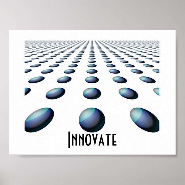 Blue Gemustert Balls - Innovativ Poster (Vorne)