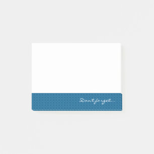 Blue Gemustert Don't vergiss nicht Post-it Klebezettel