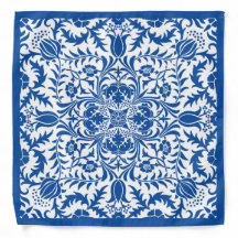 Blue Gemustert Scarf Bandana