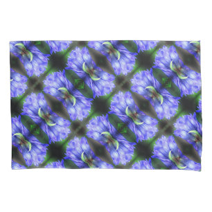 Blue Gentian Blume Abstraktes Muster Kissenbezug