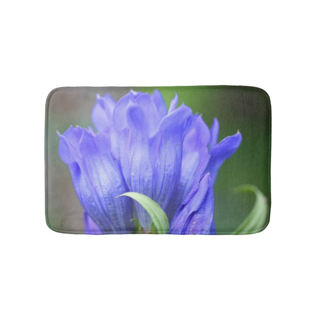 Blue Gentian Blume   Badematte (Vorderseite)