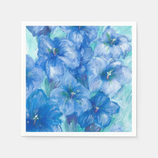 Blue Gentian Blume Serviette (Vorderseite)