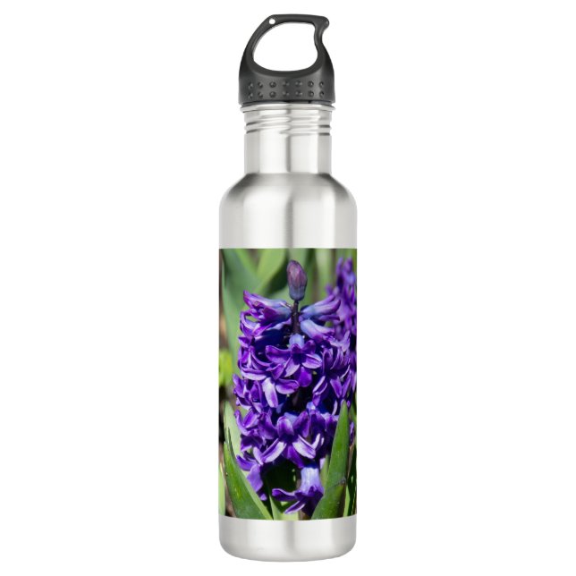 Blue Geocinth im Frühjahr Edelstahlflasche (Vorderseite)