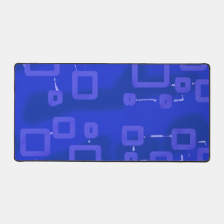Blue Geometric Desk Mat Schreibtischunterlage