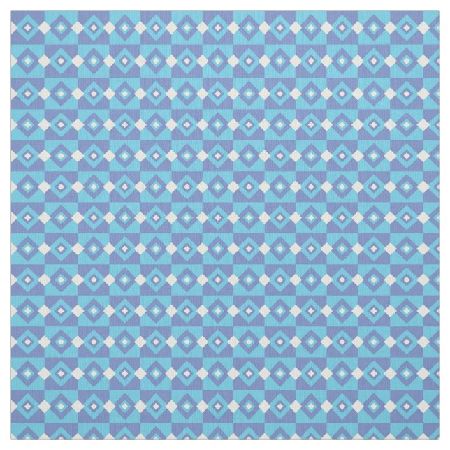 Blue Geometric Stoff (Muster)