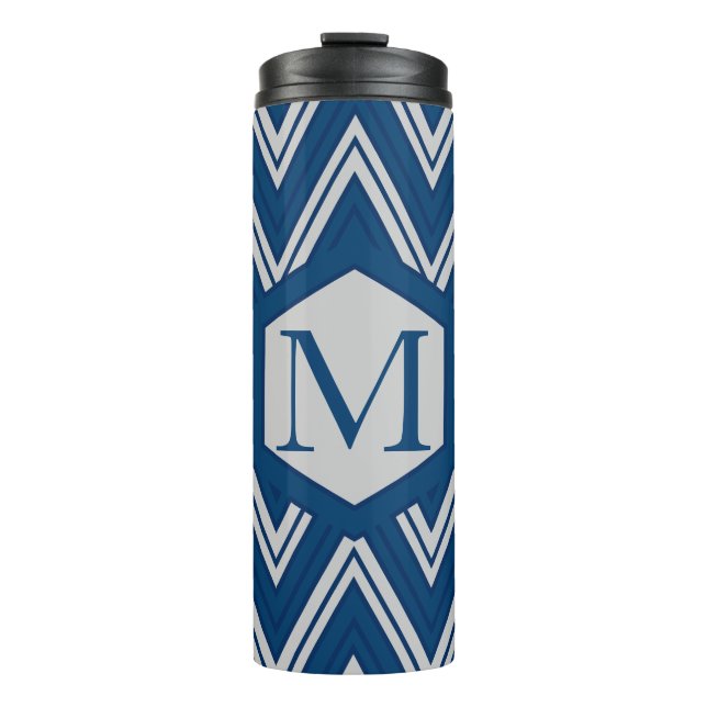 Blue Geometry Collection Thermosbecher (Vorderseite)