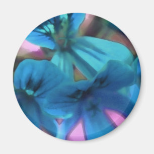 Blue Geraniums Magnet
