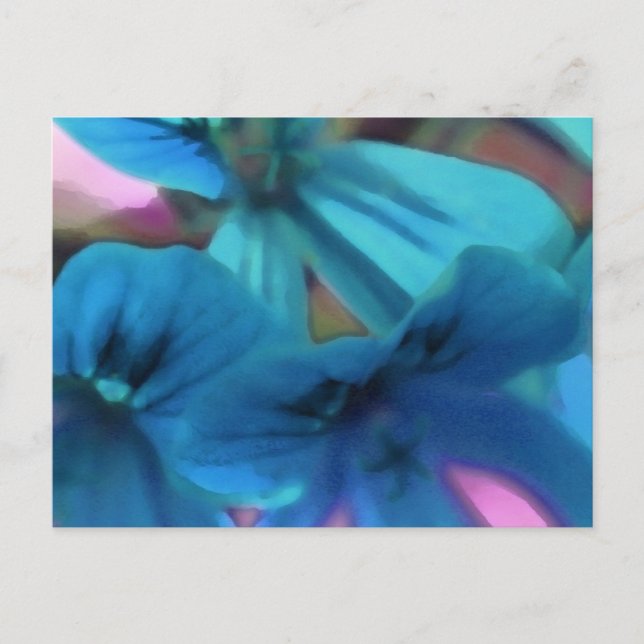 Blue Geraniums Postkarte (Vorderseite)