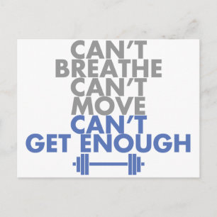 Blue "Get Enough" Postkarte